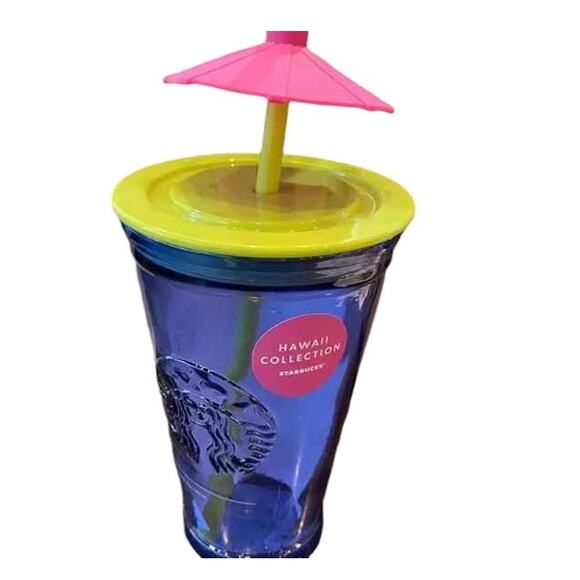 Starbucks Tumbler Hawaii Exclusive Collection 2020 with Mai Thai Umbrella - 16oz - Picture 1 of 4